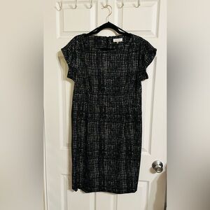 Calvin Klein Black Mini Dress with Textured Pattern
